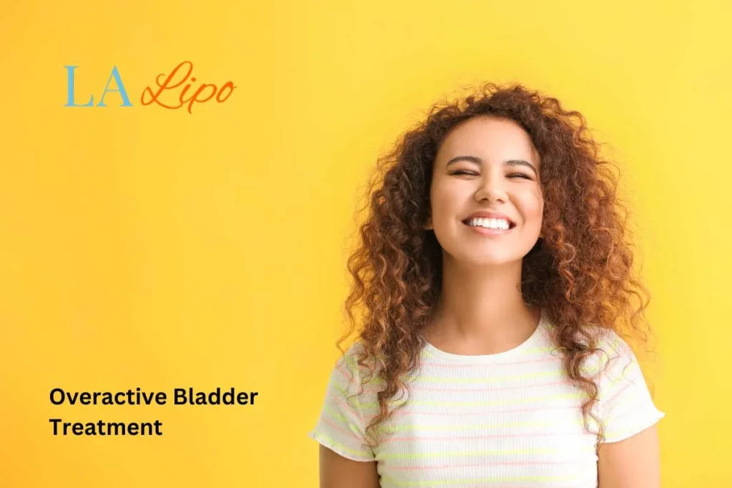woman smiling about overactive bladder treatment Hampstead Garden Suburb solutions