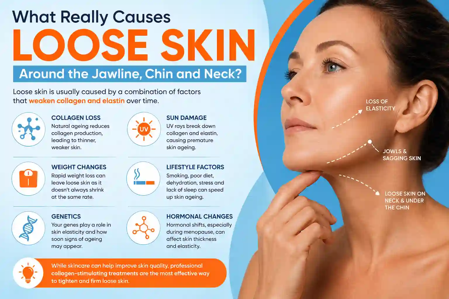 What Really Causes Loose Skin Around the Jawline, Chin and Neck Hampstead Garden Suburb?